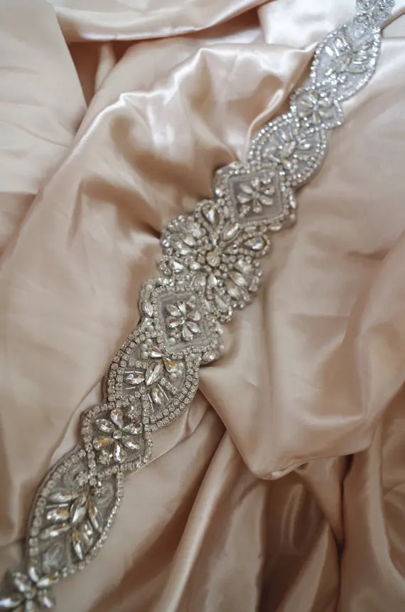 

Silver Rhinestone Sash Belt Crystal Sash Belt Bridal Sash Belt Craft Bridal Sash Supply 2022 new arrival