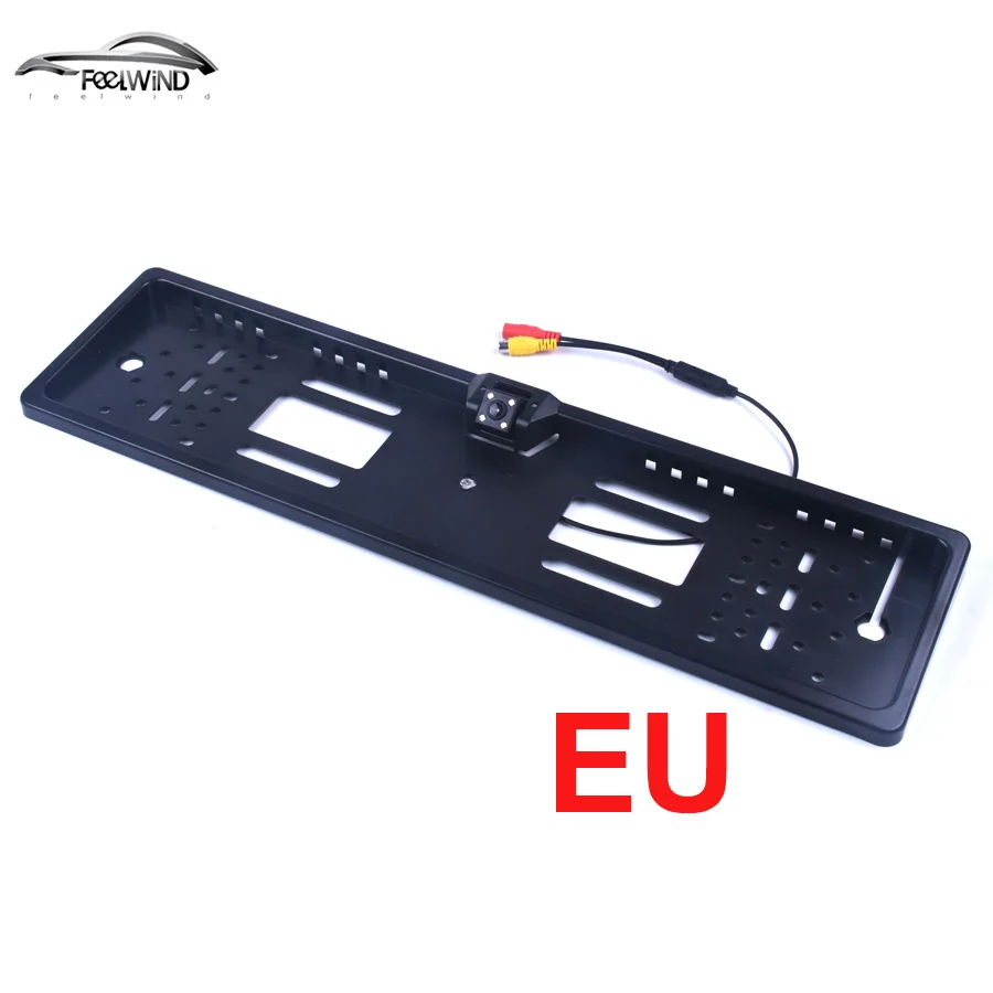 Waterproof European License Plate Frame Rear View Camera Auto Car Reverse Backup Parking Rearview Camera Night Vision 170 degree