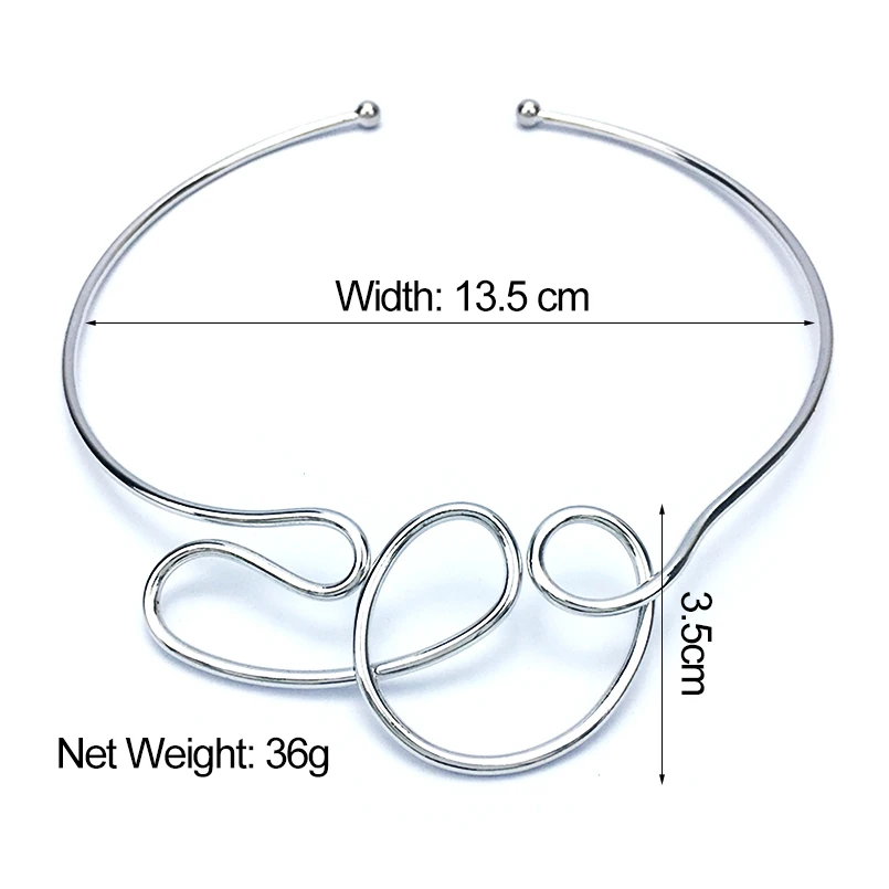 Punk Alloy Gold Color Chokers Necklace Metal Geometric Statement Necklace For Women Jewelry Accessories 2022 UKEN