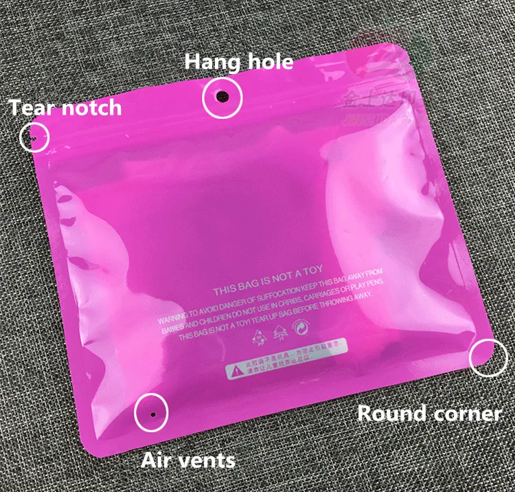 100pcs 15.5x18cm General Plastic Men/Women Underwear Zip Lock Packaging Bag Resealable Convenient Travel Outside Storage Pouches