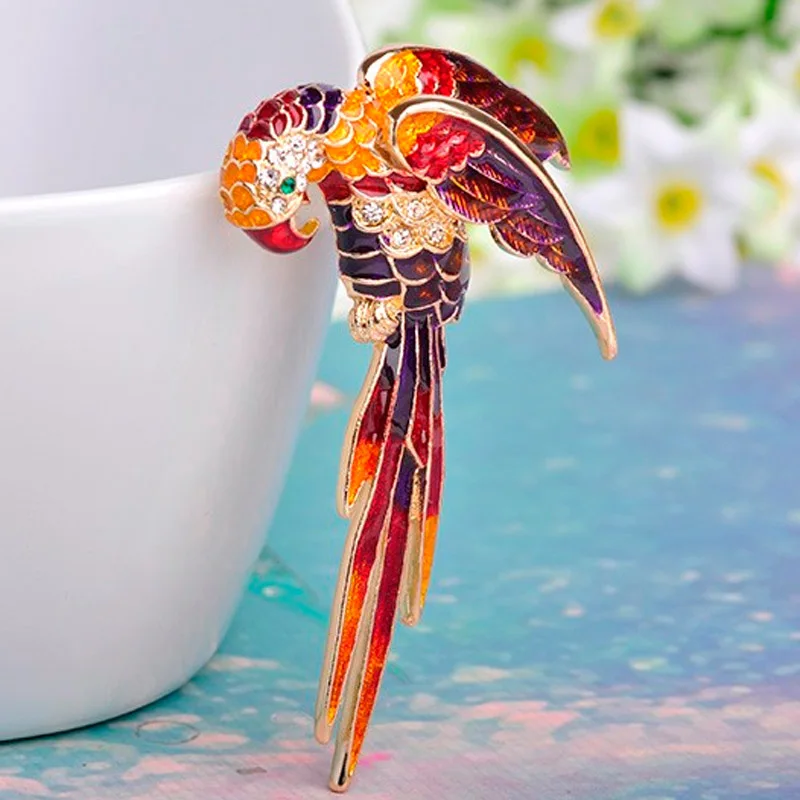 

12pcs/lot Wholesale Cheap Price Enamel Brooches Men Jewelry Birds Brooch Pin Fashion Women Hijab Accessories Hats Bijoux