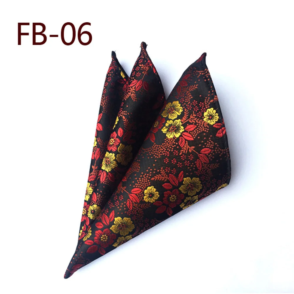 Men Bright Color Floral Print Pocket Square Hanky Wedding Party Handkerchief BWTHZ0319