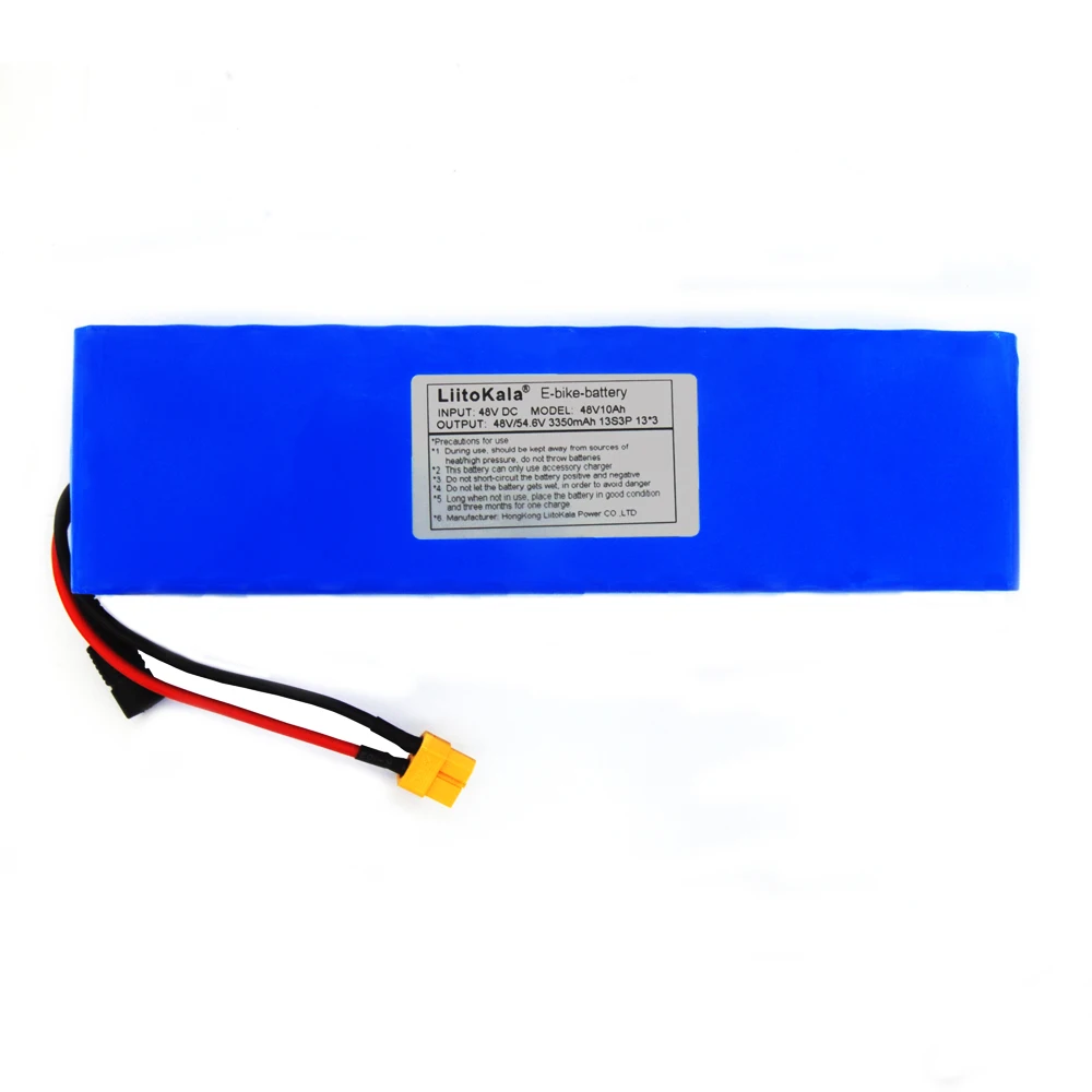 전자 자전거 배터리 48v 10ah 리튬 이온 배터리 팩 자전거 XT60 플러그 변환 키트 bafang 1000w 및 54.6V 2A 충전기