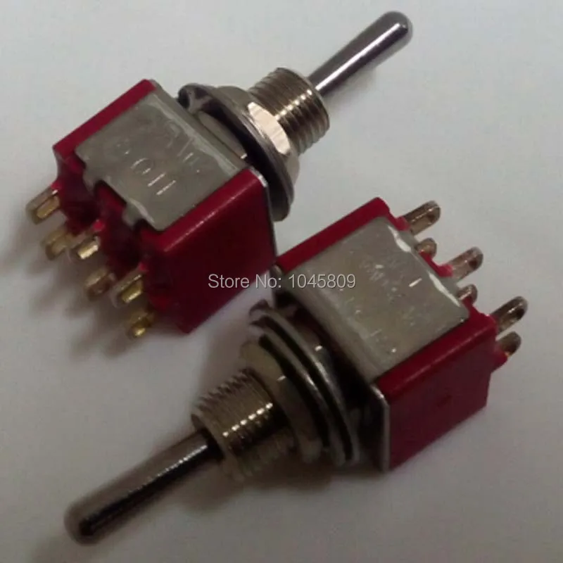 10 X 6-Pin DPDT Push ON-NO-ON Mini Toggle Switch 5A 120VAC  Mark UL