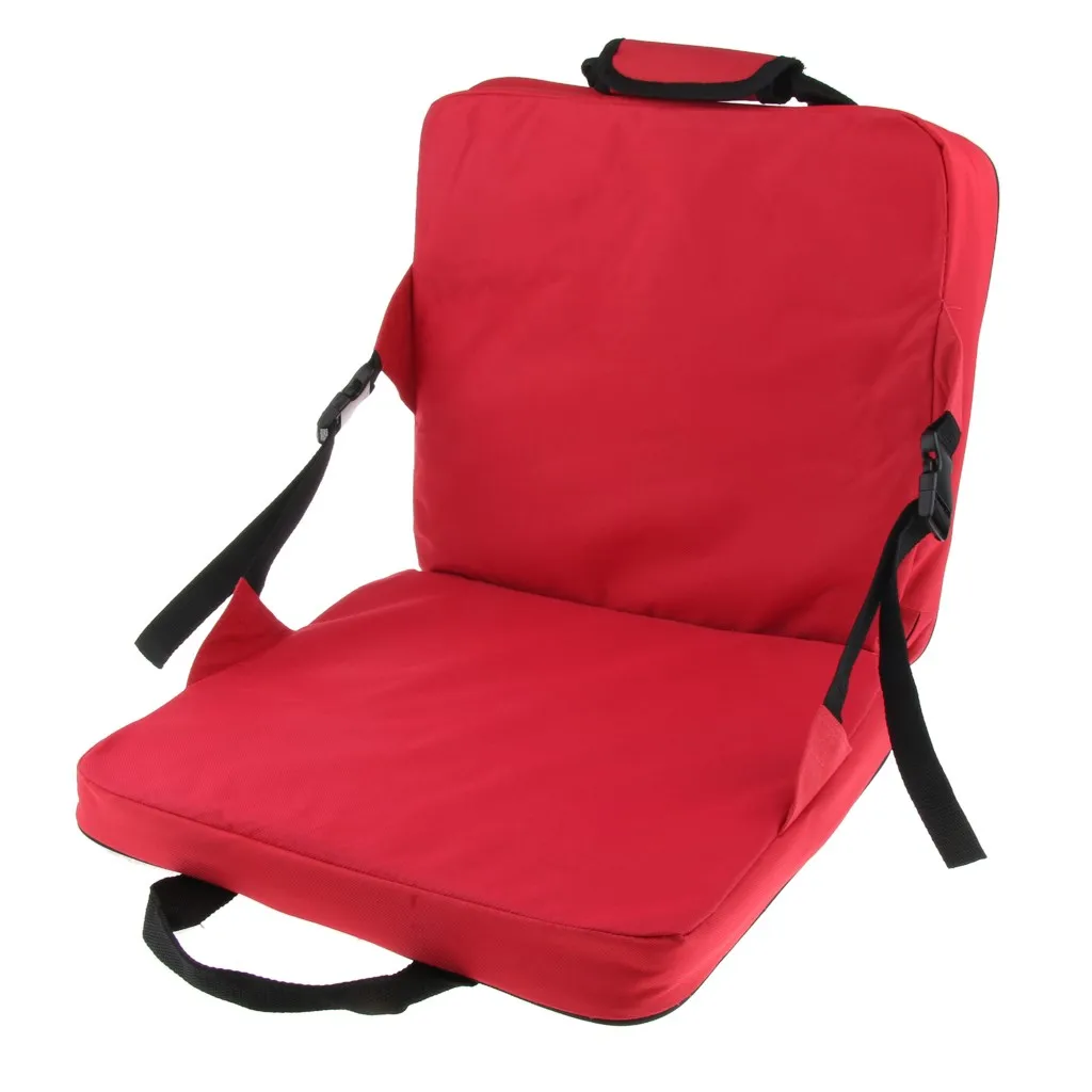 Portable & Lightweight Stadium Seat Cushion Chair Bench Bleachers with Back Support for Patio Garden Party BBQ Hiking