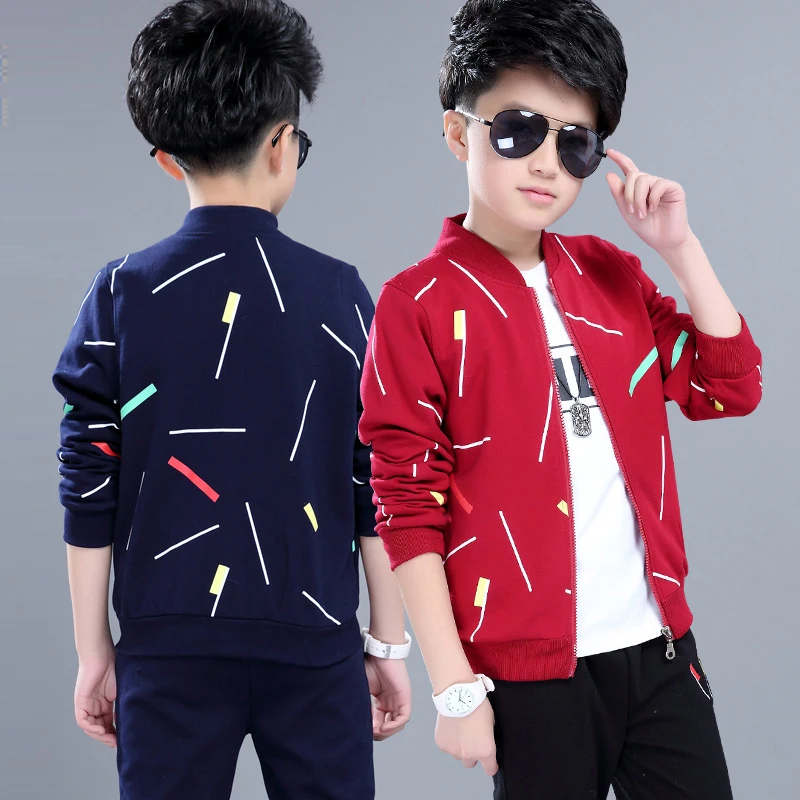 Boy spring set 2024 new Korean children\'s clothing boys sports sweater 3pcs sets