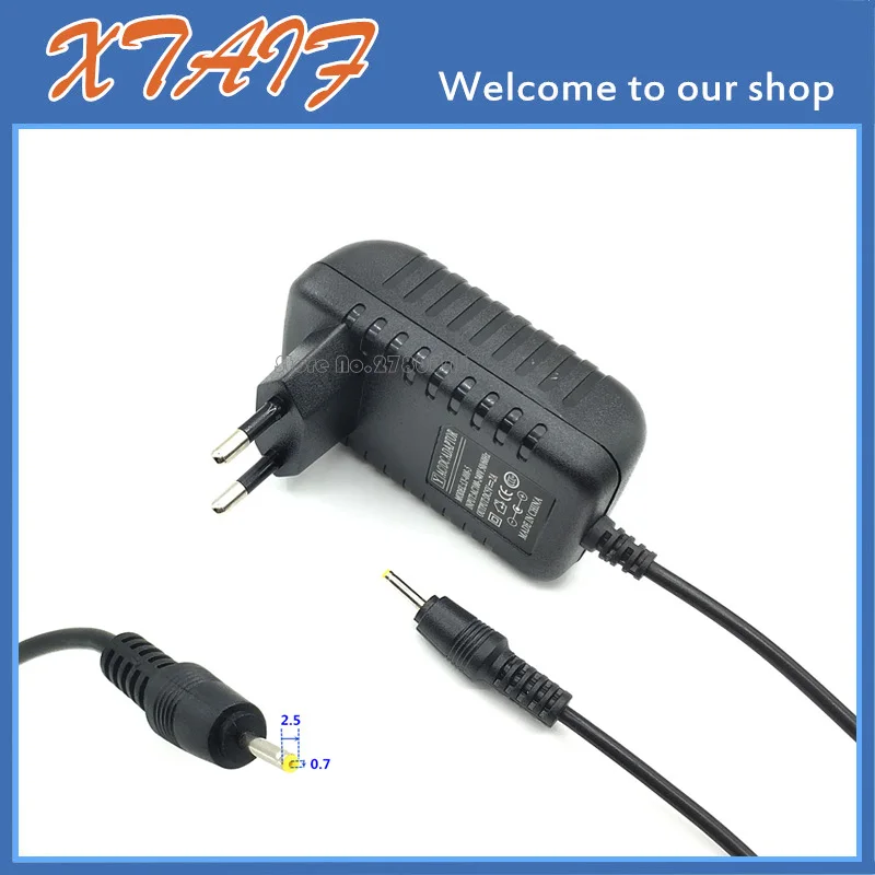 High quality 1pcs DC 5V 2A  EU Plug , Output Interface 2.5*0.7MM,5V2A IC Power Adapter AC Charger  for Android Tablet Universal