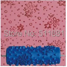 

5'' NCCTEC Wallpaper paint roller FREE shipping 125mm solid color flower mould waterproof liquid paint wallpaper print roller