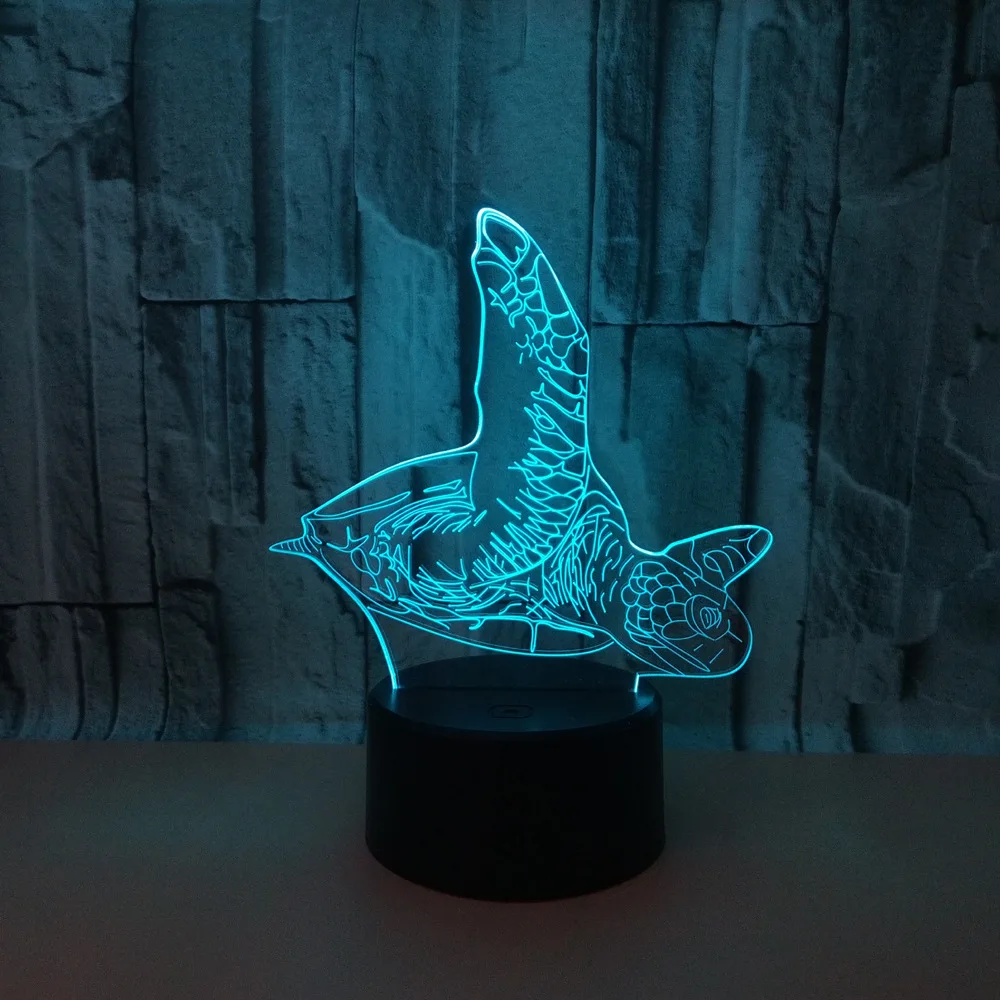 

New Turtle 3d Nightlight Acrylic Vision 3d Led Night Light Novelty Luminaria Led Luminaria De Mesa 3d Light Fixtures