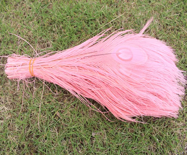 

Wholesale 50 PCS beautiful pink 25-30 cm/10-12 inches high quantity peacock feathers all sorts of adornment