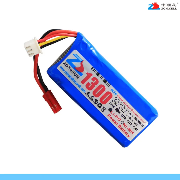 CIS core 803060 1300mAh unmanned aircraft balance wing aircraft power polymer lithium battery pack 7.4V