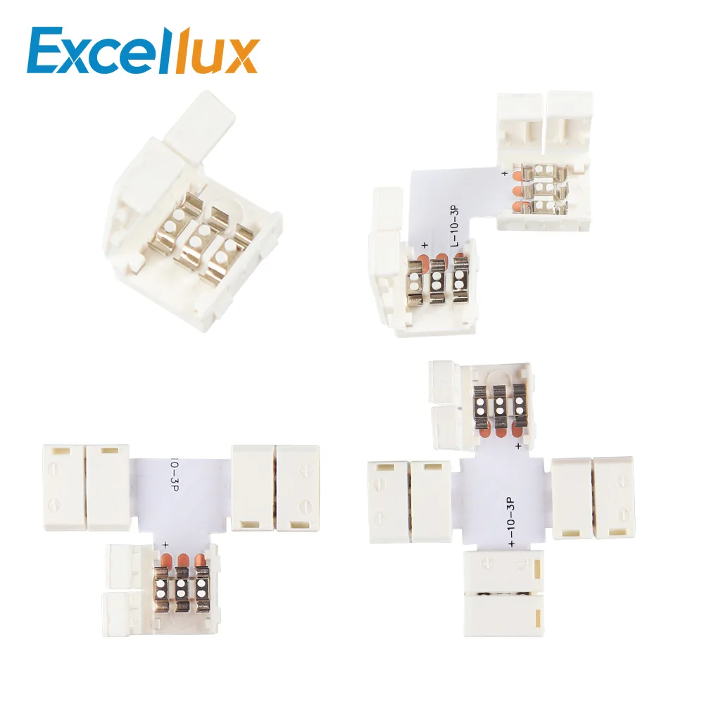 Freies Löten 3PIN WS2812B WS2811 LED Streifen Stecker Für Anschluss Ecke Rechten Winkel 10 MM Für ws2811 2812 Streifen licht Band