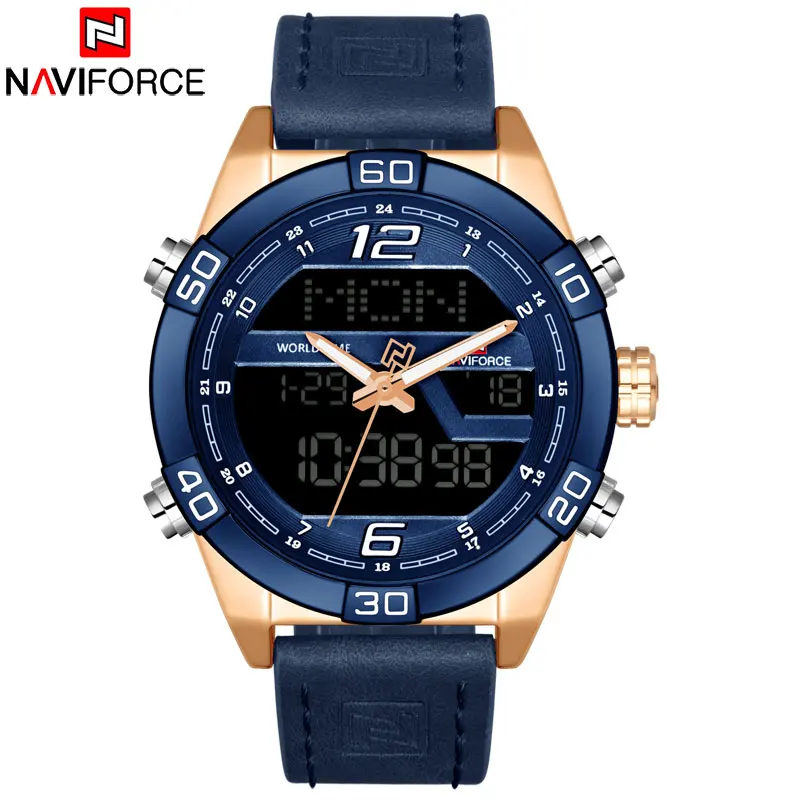 

NAVIFORCE Luxury Brand Men Fashion Sport Watches Men's Water Resistant Quartz Date Watch Man Leather Wrist Watch