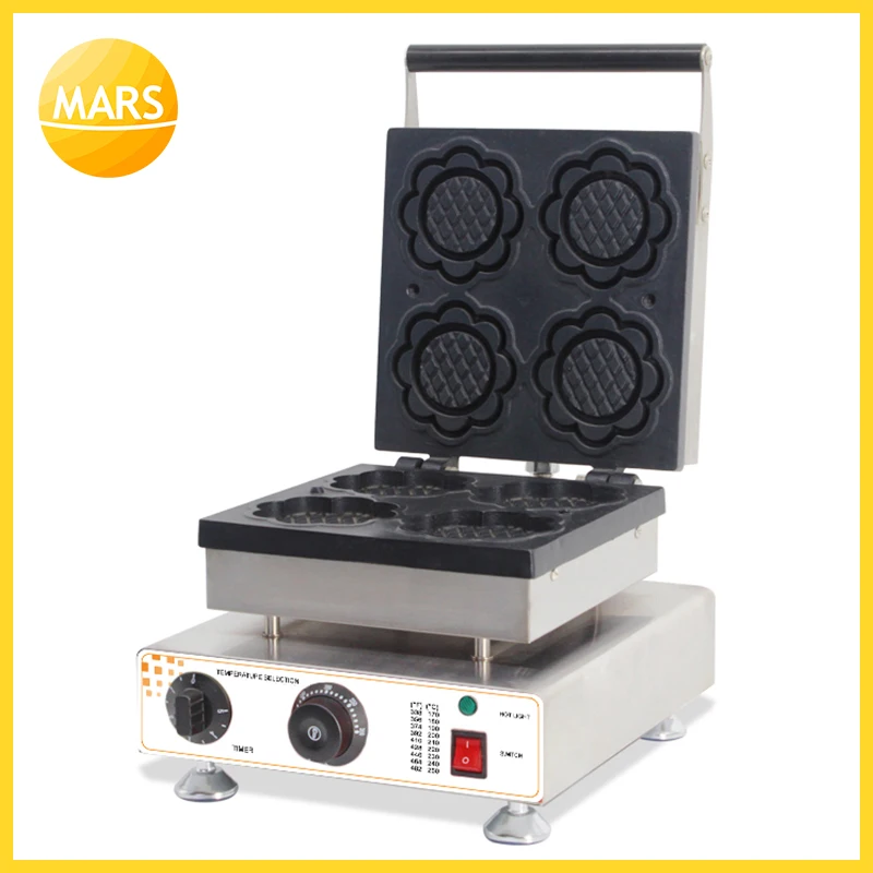 

MARS Commercial Waffle Maker Electric 110v 220v Belgium Waffle Machine Stainless Steel Waffle Cake Baker in Snack Machinery