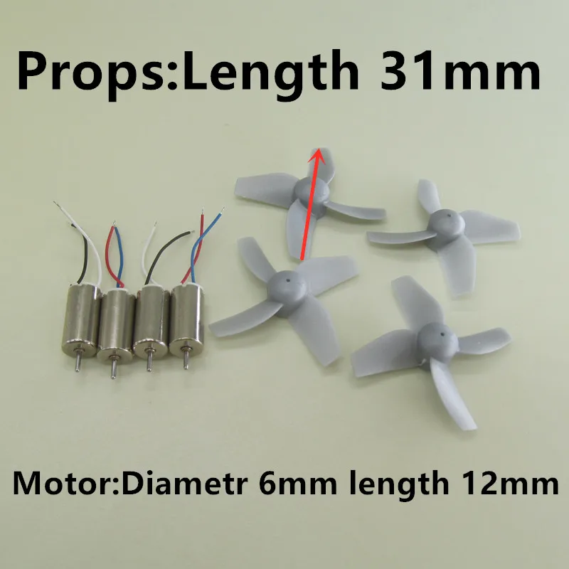 

30mm 3cm 3.1CM Four-leaf CX-10 Props 612 Coreless Motor 6*12MM Strong Magnetic Micro DC Motors For Electronic Quadcopter DIY