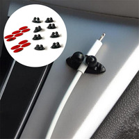 8PCS/LOT Car Wire Cord Clip Cable Holder Tie Fixer Organizer Drop Self-Adhesive Clamp Cable Clips