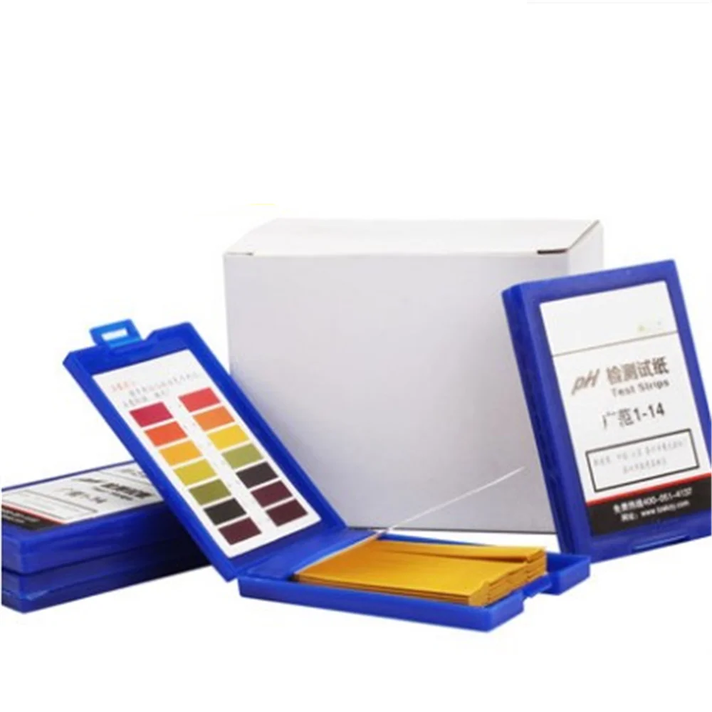 PH Indicator, Universele pH 1-14 Test Indicator Papier Litmus Strips, 80 trips/pack Plastic doos