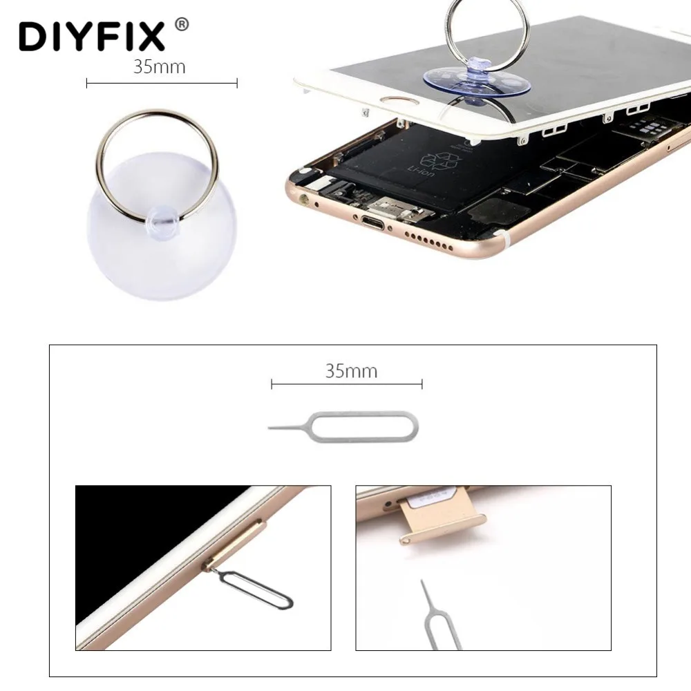 Набор ручных инструментов DIYFIX 11 в 1, инструмент для открывания и отвертки, набор мини-отверток для iPhone 4-X, iPad, Samsung, инструмент для ремонта телефонов
