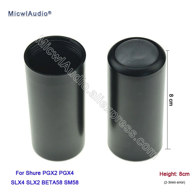 Black Microphone Cover Cup Screw on Cap For Shure PGX2 PGX4 SLX4 SLX2 BETA58 SM58 Wireless Replacement SLX PGX 6Pcs