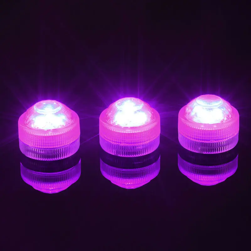 10pcs/Lot Super Bright 3LED Submersible LED Floralyte Light Waterproof LED Mini Party Light For Wedding Party Events Decoration