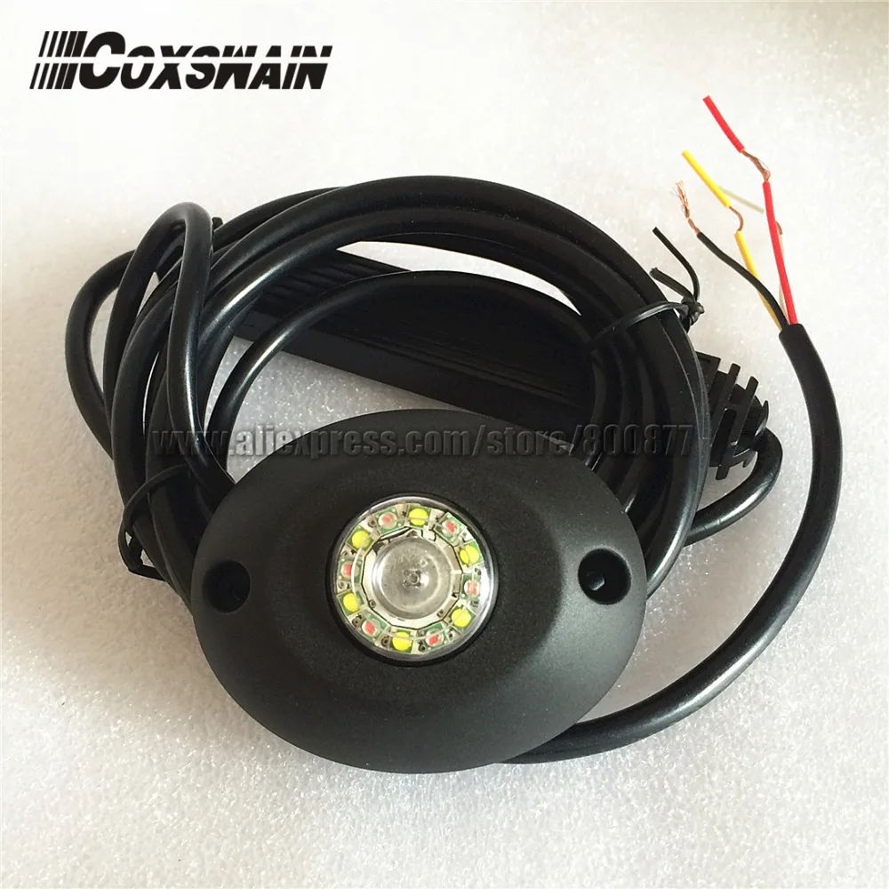 L306-12 Dual color LED Hide away warning light,  TIR-12 1W LED headlight, 100% Waterproof, 25 flash patterns, interior light