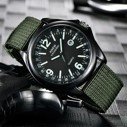 Xinew militar relógios masculinos moda fulgor luminoso relógio de quartzo calendário relógio de pulso cinta de náilon relógios masculinos relógios desportivos homem horloge