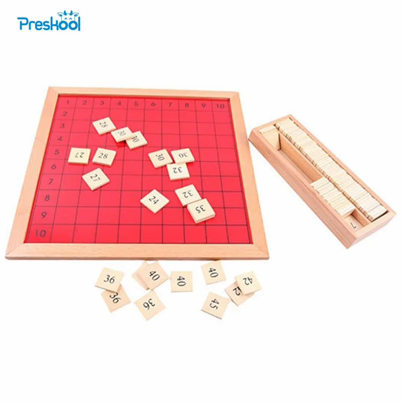 Montessori Mathematics Kids Toy Baby Wood Pythagoras Board Learning Educational Preschool Training Brinquedos Juguets