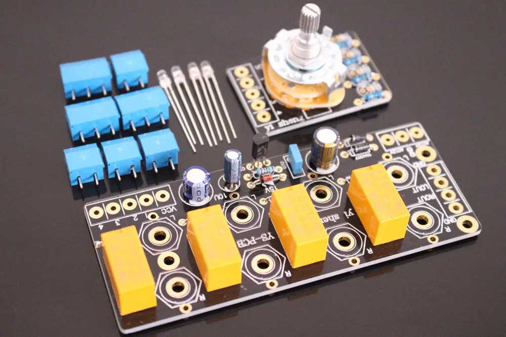 4 Way Audio Input Choose Board / Stereo Audio Selector Switch Board For AMP DIY