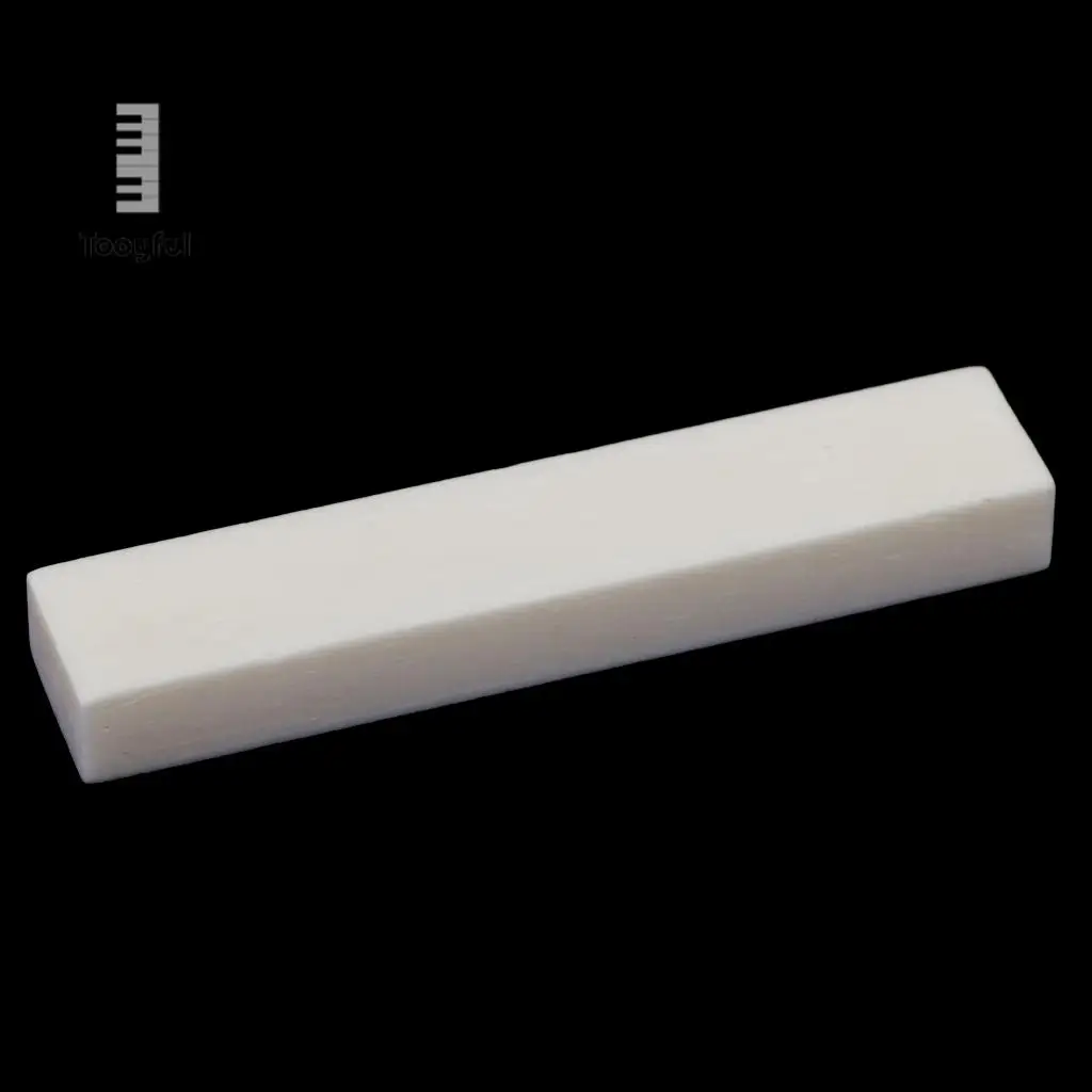 Tooyful Portable Nut & Saddle Real Pure Acoustic Natural Cattle Bone Replacement Accessories for Handmade Classical Guitar Ivory