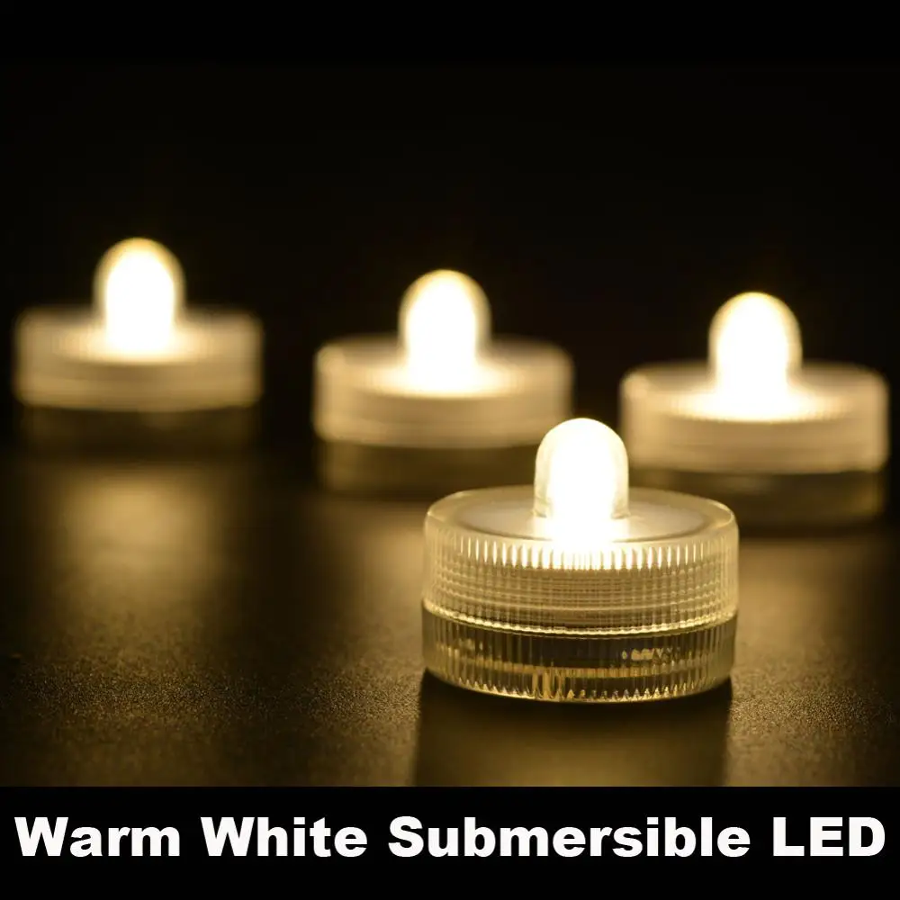 

50pcs/Lot Battery Operated Slow Color Changing RGB Submersible LED Tea Light