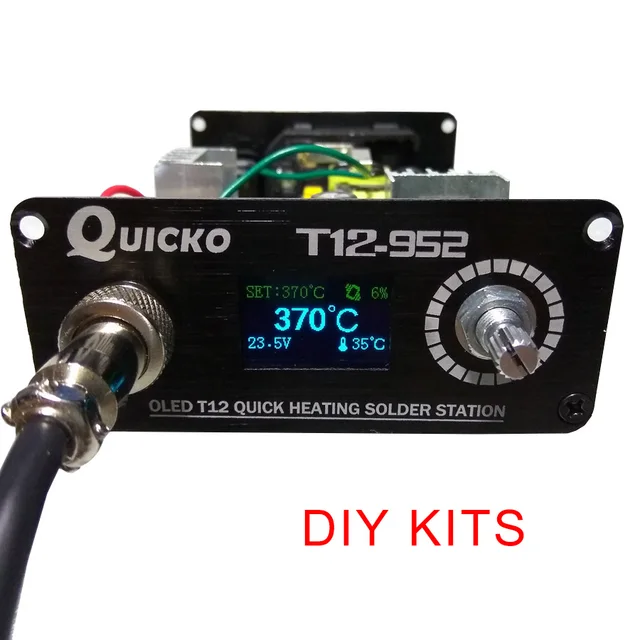 T12 STC-OLED stacja lutownicza żelazko DIY zestawy części T12-952 cyfrowy regulator temperatury lutownica z metalową obudową