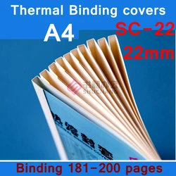 10PCS/LOT SC-22 thermal binding covers A4 Glue binding cover 22mm (180-200 pages) thermal binding machine cover