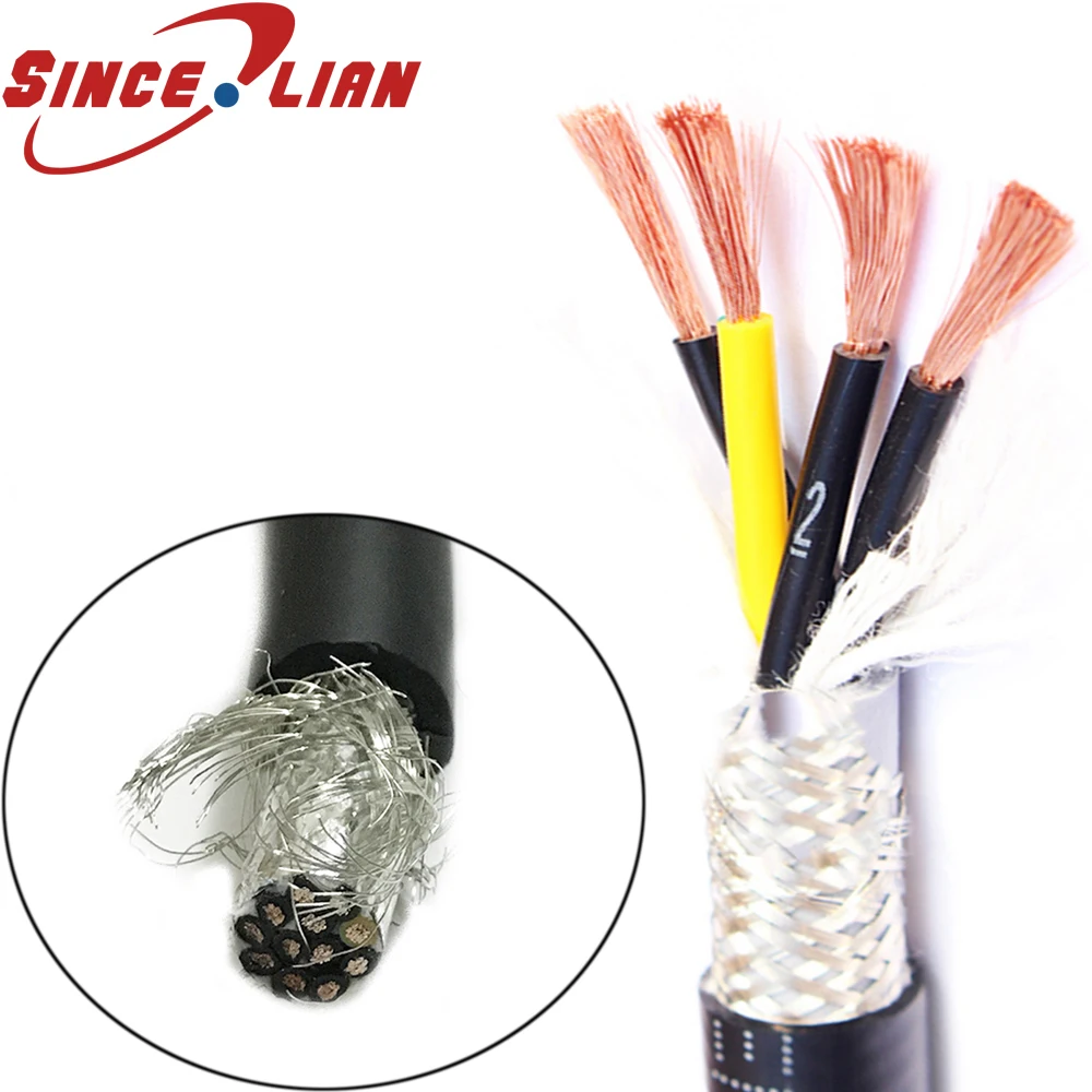 TRVVP12*0.5/0.75MM2 Drag Chain Shielded Cable Pure National Standard Flexible Cable CNC Cable Oil-Resistant For CNC Machine Wire