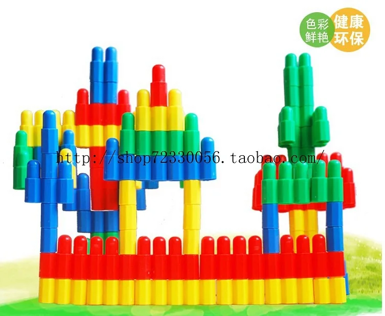 

Kindergarten Desktop Big Bullet Size Inserted Blocks Rocket Building Blocks Early Childhood Educational Toys