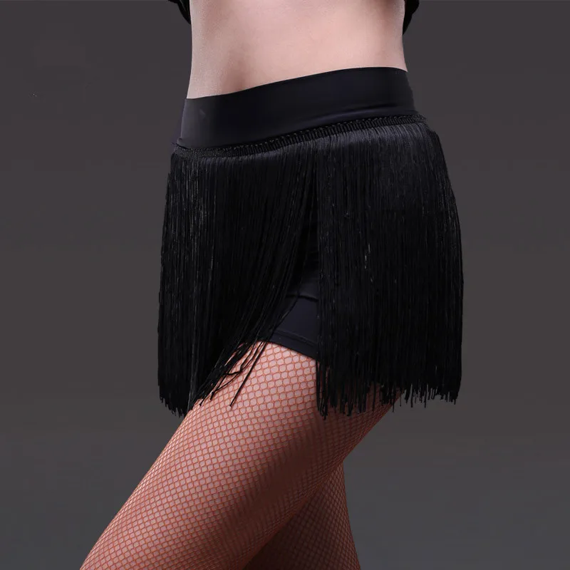 New Lady Latin Dance Skirt For Womens black tassel Styles Latin Dance Dress Competition/Practice Dancewear skirts S-2XL