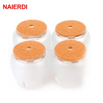 NAIERDI 8pcs ซิลิโคนไม้ Protector Pad รอบขาเก้าอี้ถ้วยฟุตเฟอร์นิเจอร์ลื่นสำหรับเก้าอี้บ้านฮาร์ดแวร์