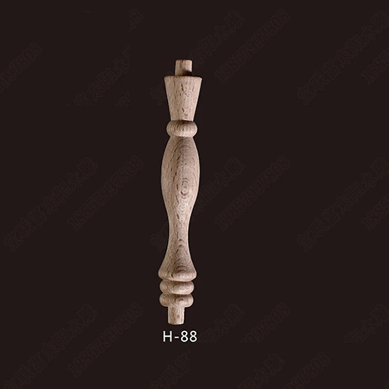 20Pcs Beech Unpainted Unfinished Wood Craft Spindles Baluster for Home Restaurant Decor Repair Decoration