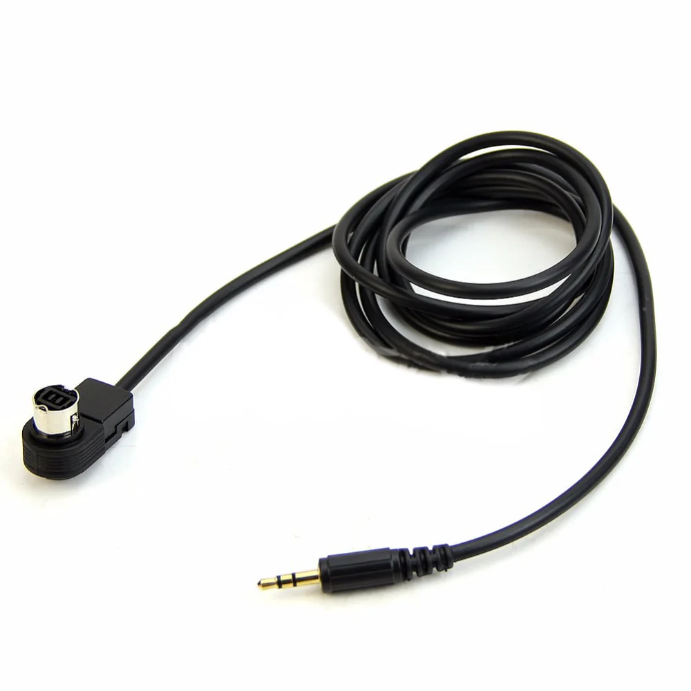 Carro 3.5mm estéreo mini jack para alpine/jvc ai-net 4ft 100cm aux cabo de áudio do carro apto para adaptador para o telefone