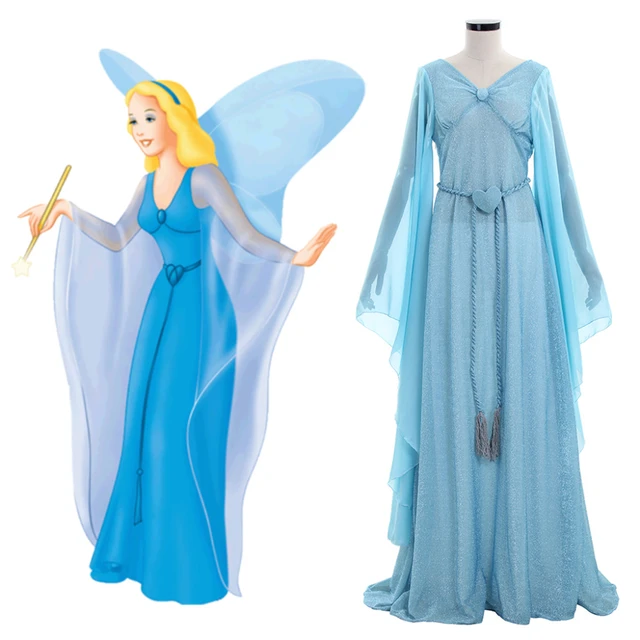 The Adventures of Blue Fairy Princess Dress Costume Halloween Carnival  Costume Cosplay Adult Women