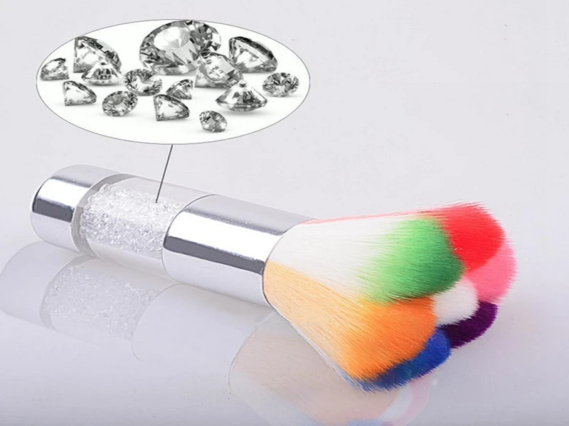 100pcs/lot  Fast shipping Colorful Nail Dust Brushes Acrylic UV Nail Gel Powder Nail Art Decorations Dust Remover Brush Cleaner