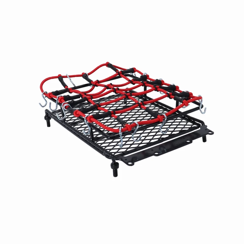 

1set Metal Roof Rack Luggage And Luggage Net for 1/10 RC Crawler SCX10 90046 Tamiya CC01 D90 Traxxas TRX-4 TRX4