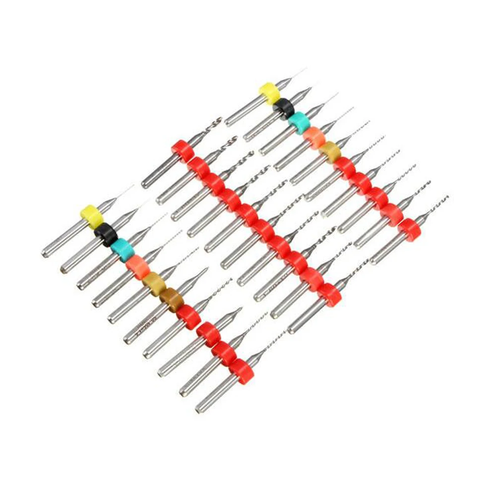 WENXING 10pcs/set PCB mini drill Bit tungsten steel carbide for print circuit board cnc drill Bits Machine