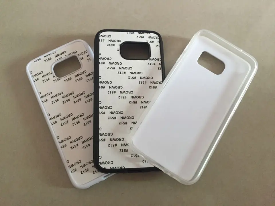 

2D sublimation rubber case for Samsung galaxy S7 TPU silicon Sublimation blank silicone cover with metal plate 100pcs/Lot