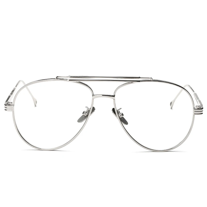 Peekaboo-monturas de gafas para hombre y mujer, lentes transparentes doradas, planas, retro, de diseñador