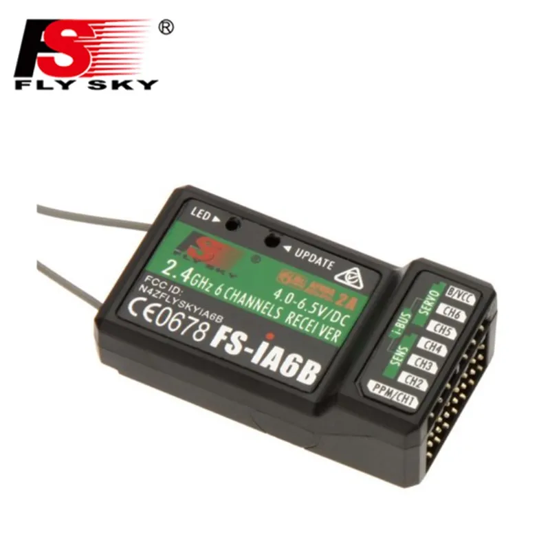 Flysky 2.4G 6CH FS-iA6B iA6B Receiver PPM Output With iBus Port Compatible for FS-i4 FS-i6 FS-i10 FS-GT2E FS-GT2G