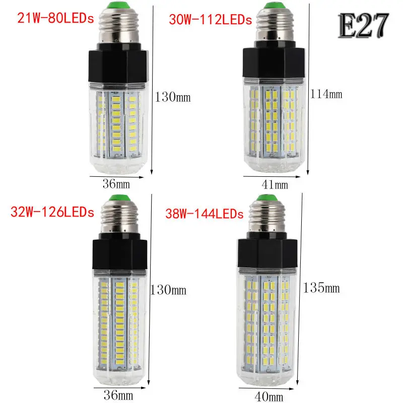 

New Arrival 1PCS Dimmable LED Corn Lighting lampada 112LEDS 144Led 32W 38W AC110-265V Bright 5730SMD LED Spotlight Bulb Lamps