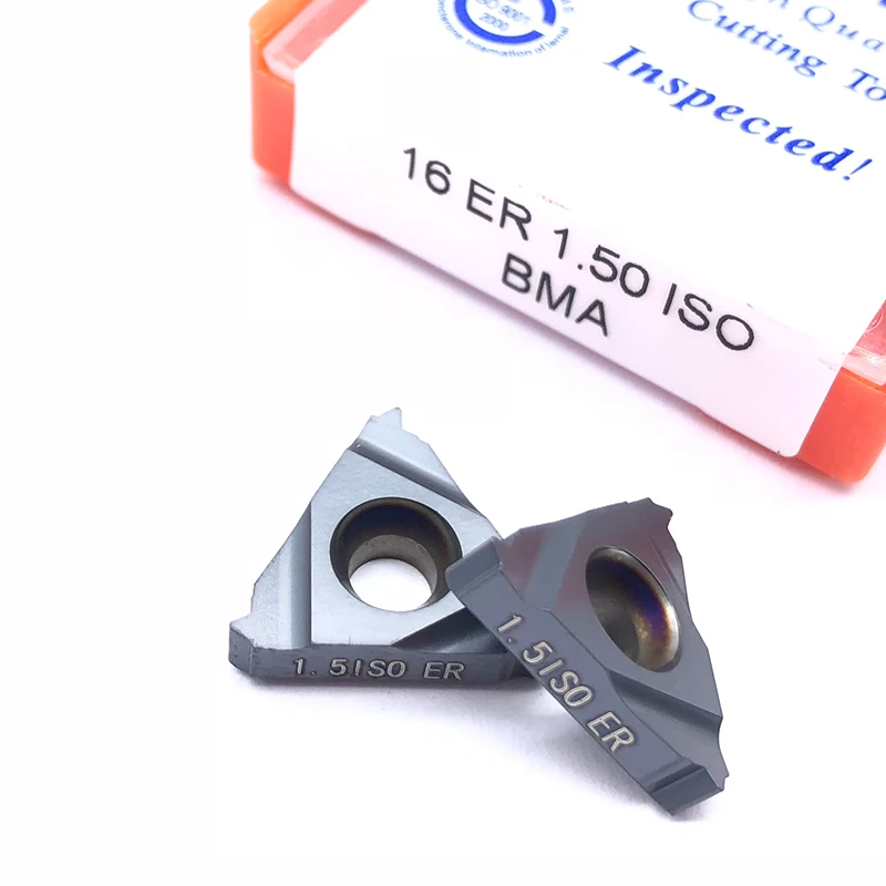 10pcs 16ER 1.5 ISO BMA 0.75 1.25 2.0 3.0ISO Carbide Inserts Thread Cutting External Turning Tool CNC Cutter Blade SER Turret