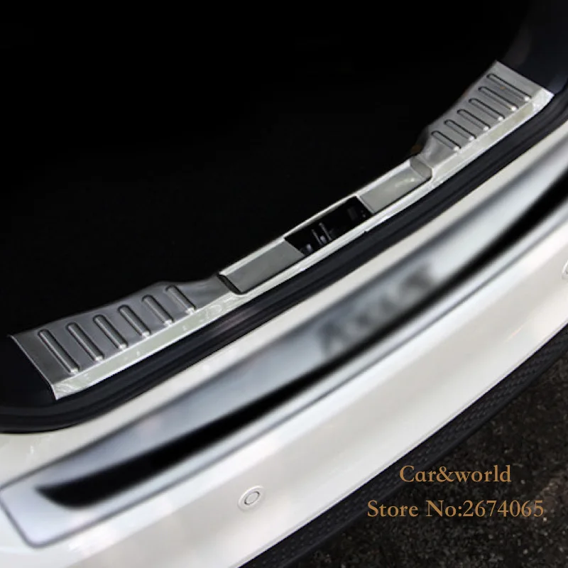 For Ford Focus 3 Sedan 2012 2015 2017 Rear Bumper Door Sill Plate Protector Cover Trim Trunk guard Stainless Steel Car Accessory