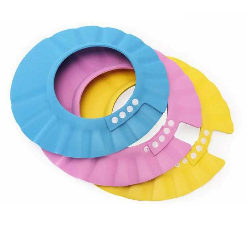 Safe Shampoo Shower Bathing Bath Protect Soft Hat Cap For Baby Wash Hair Shield Protect adjustable Children Bathing Shower Cap