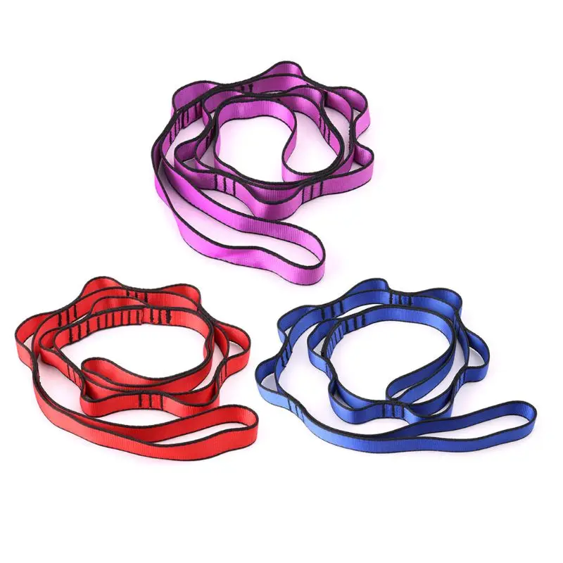 Climbing Nylon Daisy Chain Rope With Loops Yoga Hammock Hanging Strap Bandlet  Feb13
